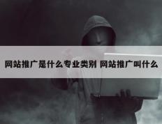 网站推广是什么专业类别 网站推广叫什么