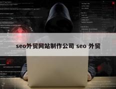 seo外贸网站制作公司 seo 外贸