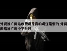 外贸推广网站收费吗是真的吗还是假的 外贸网络推广哪个平台好