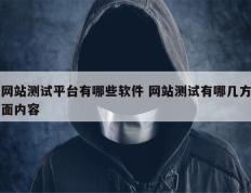 网站测试平台有哪些软件 网站测试有哪几方面内容