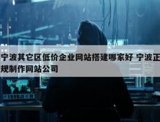宁波其它区低价企业网站搭建哪家好 宁波正规制作网站公司