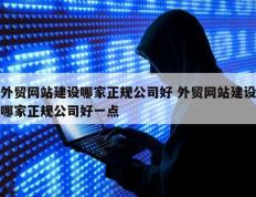 外贸网站建设哪家正规公司好 外贸网站建设哪家正规公司好一点