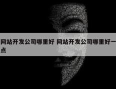 网站开发公司哪里好 网站开发公司哪里好一点