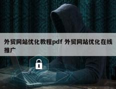 外贸网站优化教程pdf 外贸网站优化在线推广