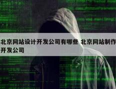 北京网站设计开发公司有哪些 北京网站制作开发公司