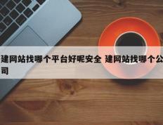 建网站找哪个平台好呢安全 建网站找哪个公司
