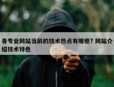 各专业网站当前的技术热点有哪些? 网站介绍技术特色