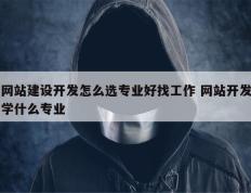 网站建设开发怎么选专业好找工作 网站开发学什么专业