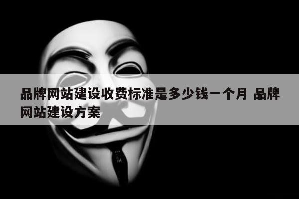 品牌网站建设收费标准是多少钱一个月 品牌网站建设方案