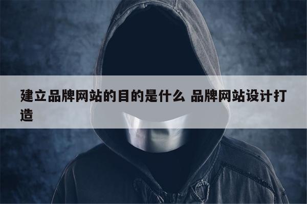 建立品牌网站的目的是什么 品牌网站设计打造