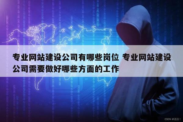 专业网站建设公司有哪些岗位 专业网站建设公司需要做好哪些方面的工作