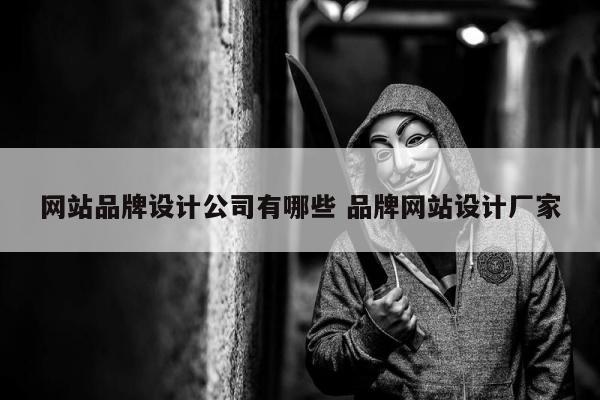 网站品牌设计公司有哪些 品牌网站设计厂家