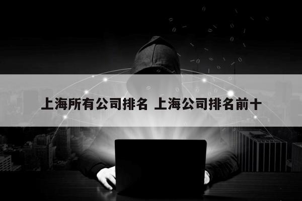 上海所有公司排名 上海公司排名前十