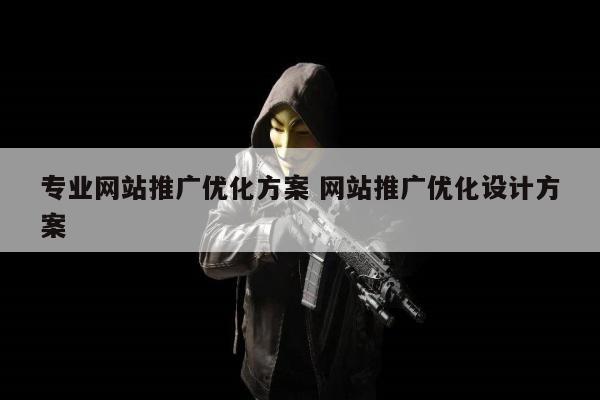 专业网站推广优化方案 网站推广优化设计方案