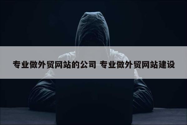 专业做外贸网站的公司 专业做外贸网站建设