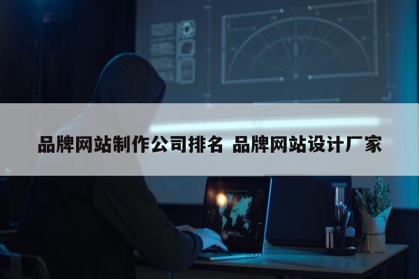 品牌网站制作公司排名 品牌网站设计厂家