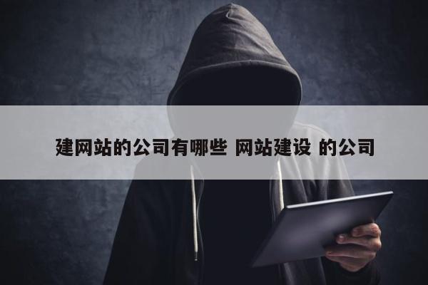 建网站的公司有哪些 网站建设 的公司