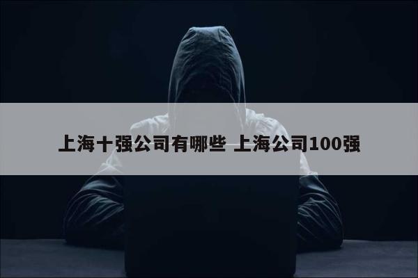 上海十强公司有哪些 上海公司100强