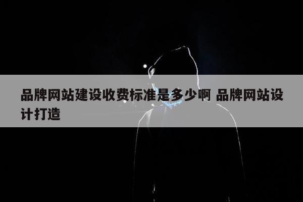 品牌网站建设收费标准是多少啊 品牌网站设计打造