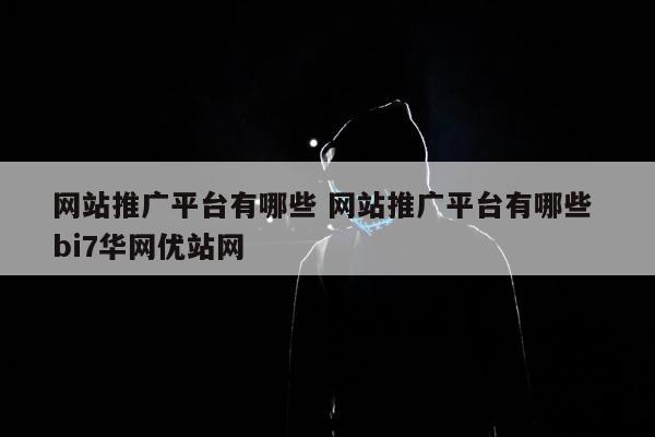 网站推广平台有哪些 网站推广平台有哪些 bi7华网优站网