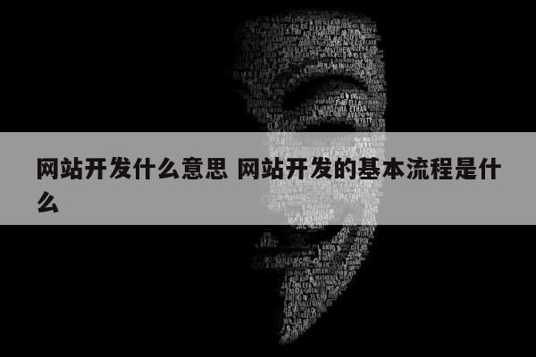 网站开发什么意思 网站开发的基本流程是什么